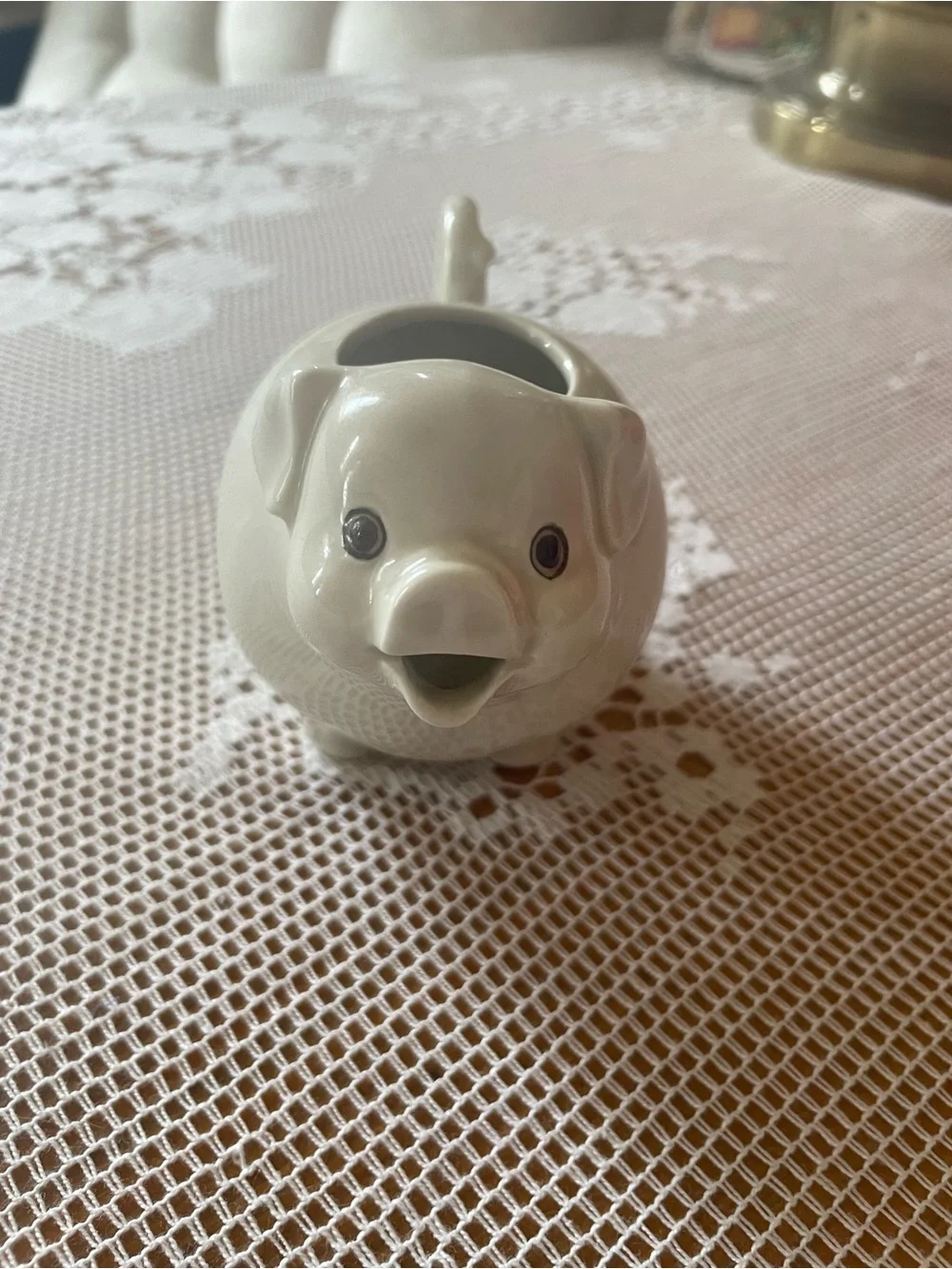 Vintage collectible Fitz and Floyd ceramic pig creamer